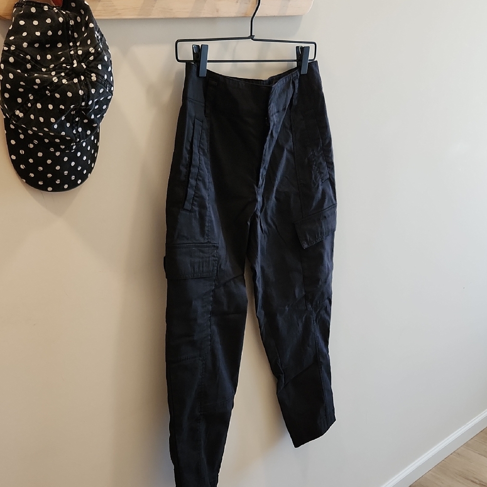 Calvin Klein Black Ankle Cargo Pants